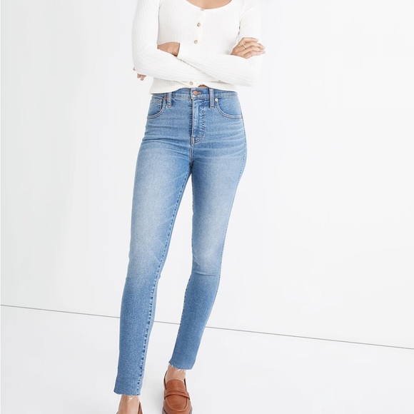 Madewell Skinny Jeans in Ainsworth Wash: Raw-Hem Edition - Picture 1 of 7